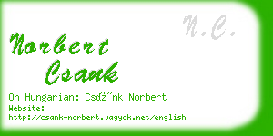 norbert csank business card